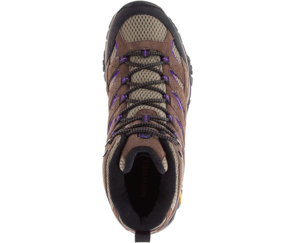 Botas Mujer - Merrell Moab 2 Mid Ventilator Wide Width - Marrones - QGRW-68093